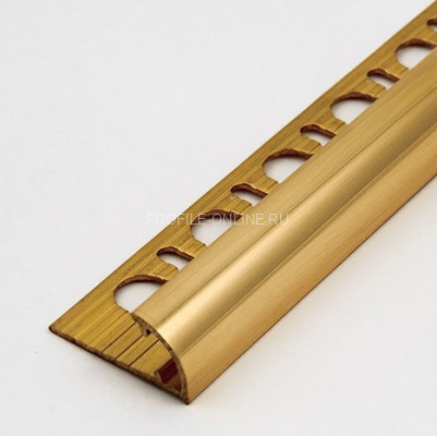 Латунный С-профиль 12 мм Progress Profiles PJOL 125 полированный 2,7 м