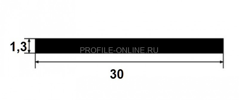 Латунная полоса 30х1,3 PP 30 ON полированная 3м