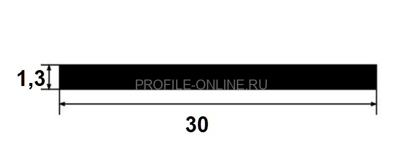 Латунная полоса 30х1,3 PP 30 ON полированная 3м