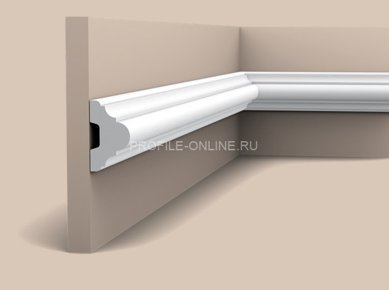 Декоративный гибкий молдинг Orac Decor Purotouch P4020F белый полиуретановый 50х29 мм 200 см