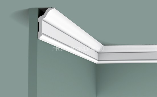 Потолочный плинтус Orac Decor Duropolymer CX141 белого цвета из полистирола 59х31 мм 200 см