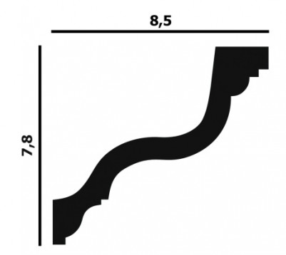Потолочный плинтус Перфект Плюс P30 78 мм 200 см белый из ударопрочного полимера