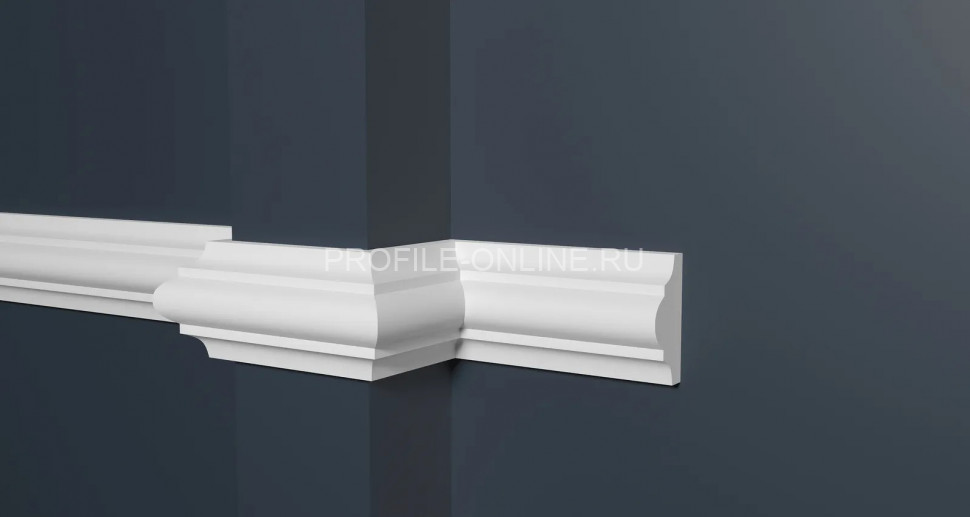 Декоративный молдинг 40х19 мм Decor-Dizayn DD002 полистирол белый, под покраску 2 м