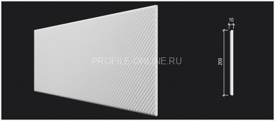 Отделочная стеновая декоративная панель 3D 200х10х2000 мм Decor-Dizayn DD927 из полистирола белая, под покраску 2 м