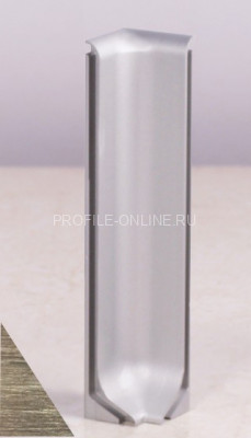 Уголок внутренний для плинтуса напольного ПЛ-40 серебро матовое браш
