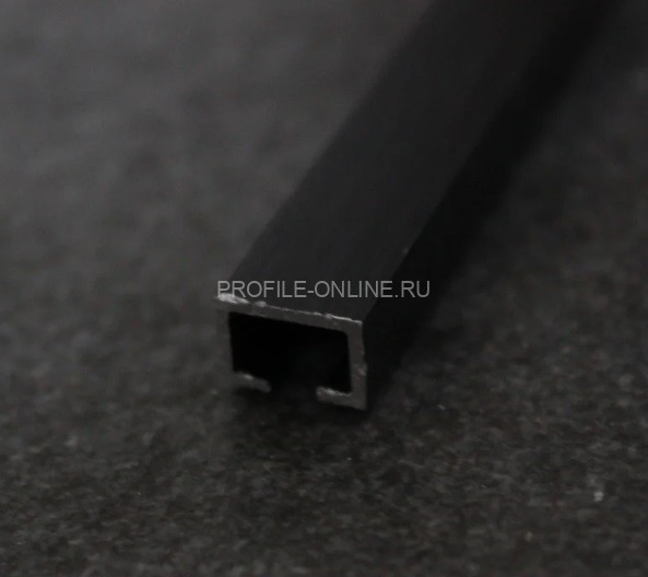 Алюминиевый П-образный профиль 10х12 Б-12 антрацит муар 3 м