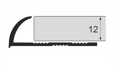 Нержавеющий С-профиль стальной 12 мм ПА-12 шлифованный 3 м
