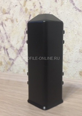 Наружный уголок для напольного плинтуса ПТ-70 металл черный