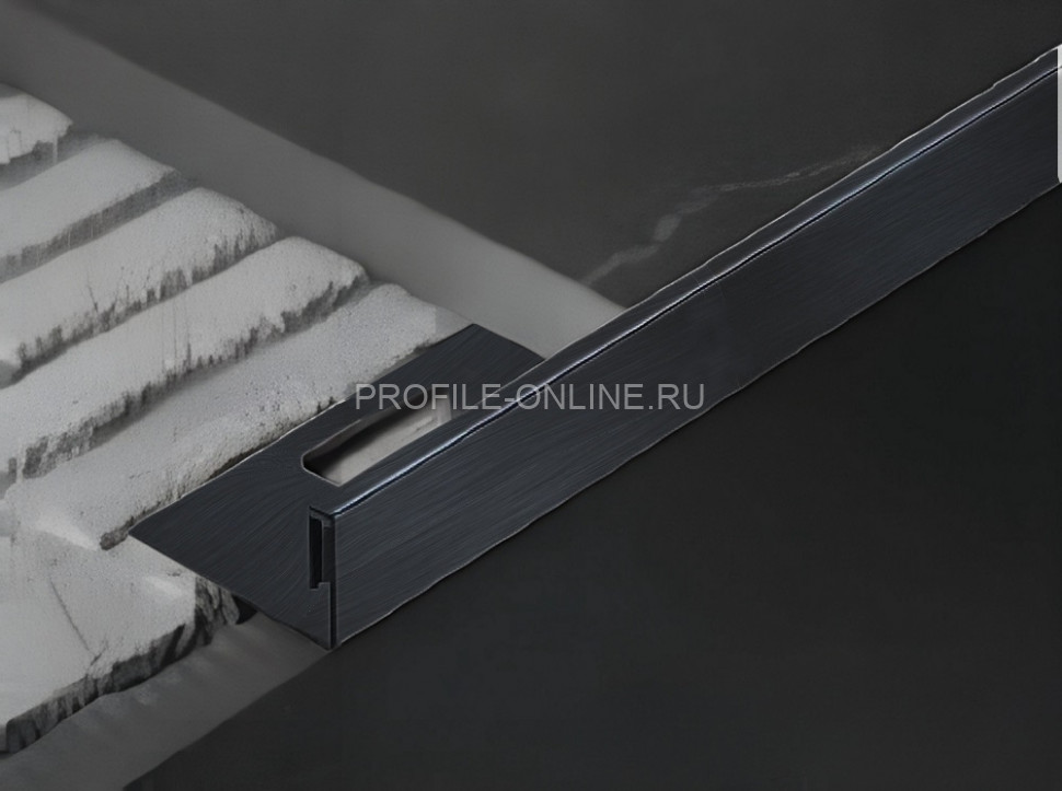 L-образный профиль 12х3 мм из нержавеющей стали SS 304 FSBP019-12 BS S.S.304 черный сатинированный 2.7 м