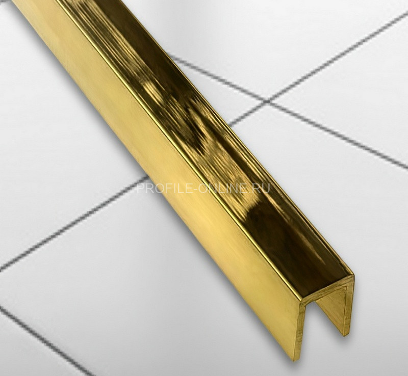 Латунный П-профиль PU 151015 ON 15х10х15х2 полированный 3м