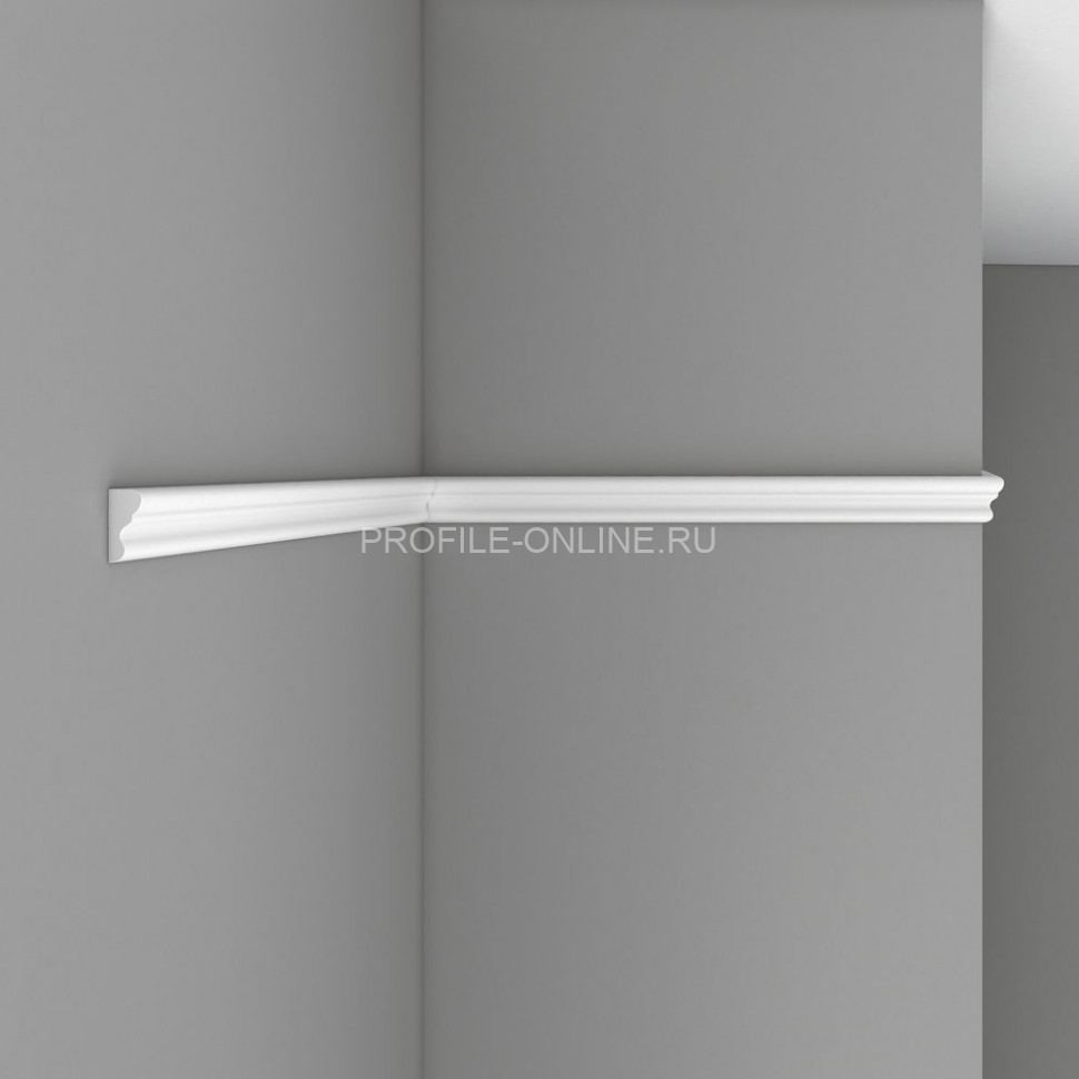 Молдинг гладкий DECOMASTER 97124F гибкий Flexible (33x15x2400) из полиуретана, белый под покраску