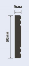 Молдинг 9х60 мм HiWood W1060 белый 200 см