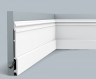 Напольный плинтус Orac Decor Duropolymer SX191 белого цвета из полистирола 210х21 мм 200 см