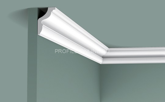 Потолочный плинтус Orac Decor Duropolymer CX148 белого цвета из полистирола 43х29 мм 200 см