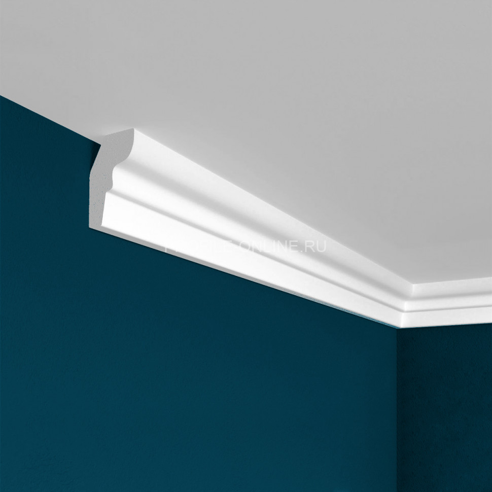 Потолочный плинтус Перфект Плюс P34 25 мм 200 см белый из ударопрочного полимера