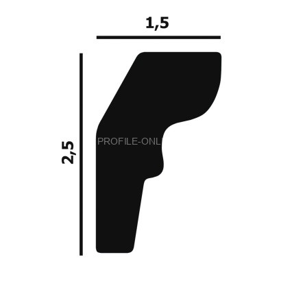 Потолочный плинтус Перфект Плюс P34 25 мм 200 см белый из ударопрочного полимера