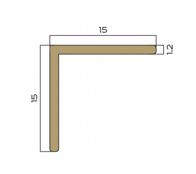 Латунный уголок 15х15 мм NEEXY PVL73-03 BAO брашированный 2.7м