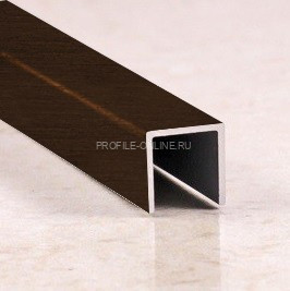 Алюминиевый П-профиль 10х10 мм П-10х10 бронза глянец браш 2,7 м