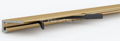 Алюминиевый микроплинтус скрытого монтажа 5х11 мм Laconistiq micro 11 mini золото 200 см
