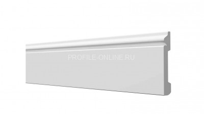 Плинтус для пола 119х15 мм Decor-Dizayn DD004 полистирол белый, под покраску 2 м