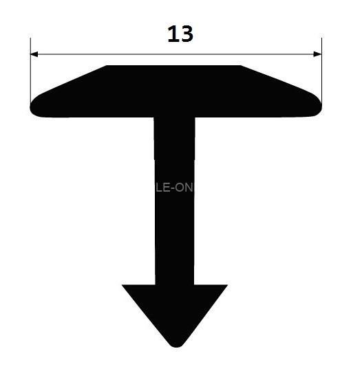 T-профиль латунный 13 мм ЛТ-13 антик 270 см