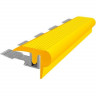 Закладной угловой профиль противоскользящий с резиновой вставкой Fm-10мм желтый 2,7 м
