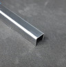 П-образный профиль 10х10 мм из нержавеющей стали SU101 серебро глянец 2.7 м