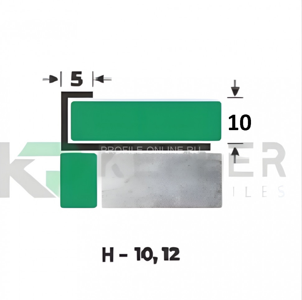 L-образный профиль 10х5 мм из нержавеющей стали SS 304 FSBP130-10 P S.S.304 полированный 2.7 м