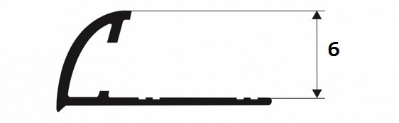 Латунный С-профиль 6 мм Progress Profiles PJOC 6 хром 2,7 м