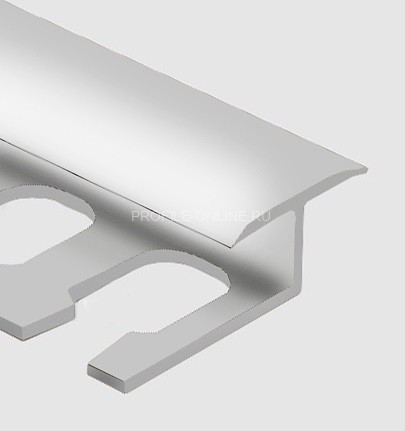 Алюминиевый Т-образный профиль гибкий закладной 14 мм PV43-02 серебро матовое 2,7 м