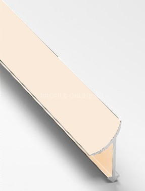 Алюминиевый внутренний угол для плитки закладной 10 мм PV30-25 слоновая кость Ral 1013 2,7 м