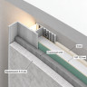Теневая рейка алюминиевая под подсветку Laconistiq Multilevel New без покрытия 46.5х28.7х3000 мм