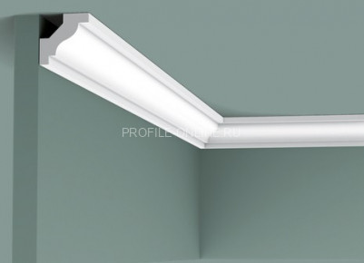 Гибкий потолочный плинтус Orac Decor Purotouch C230F белого цвета из полиуретана 29х29 мм 200 см