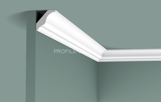 Потолочный плинтус Orac Decor Duropolymer CX154 белого цвета из полистирола 30х30 мм 200 см