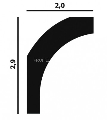 Потолочный плинтус Перфект Плюс P36 29 мм 200 см белый из ударопрочного полимера