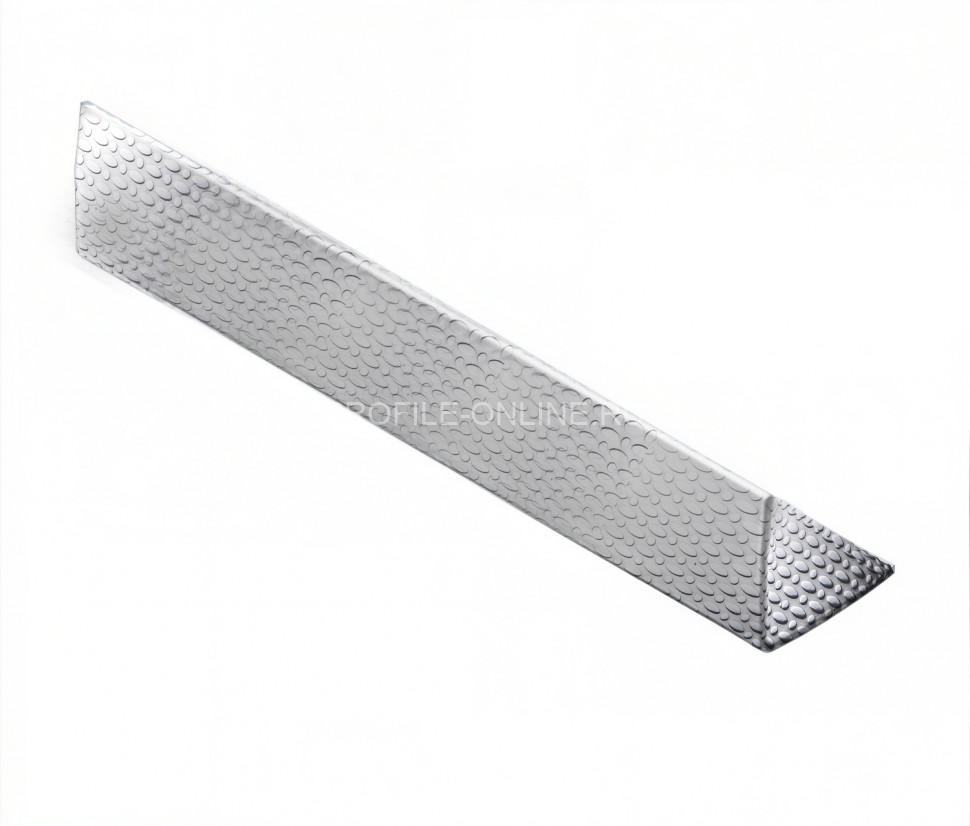 Уголок из нержавеющей стали 10х10 мм NEEXY PVS98-12 EMG тисненый серый 2.7 м