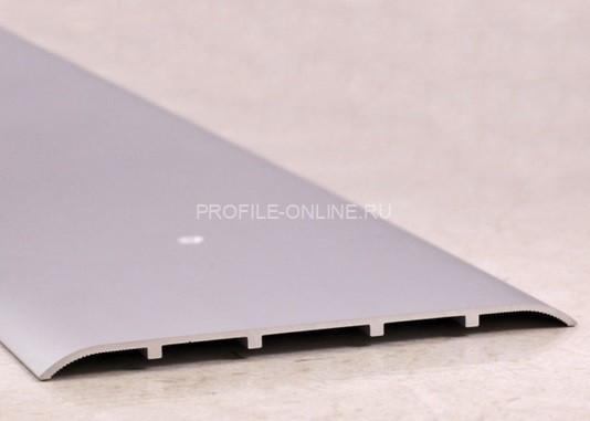 Одноуровневый порог алюминиевый 100 мм ПО-100 серебро глянец 2,7 м