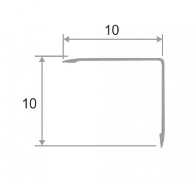 Алюминиевый уголок 10х10 мм ПН-10х10 черный матовый 2,7 м