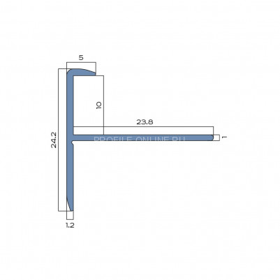 Алюминиевый F-профиль 10 мм NEEXY PV53-11-BB коричневый блестящий 2.7м