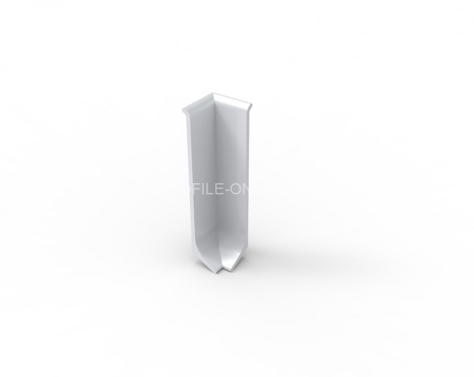 Внутренний уголок для напольного плинтуса 80 мм Диал ПЛ-80ув 0034 серый RAL 9006