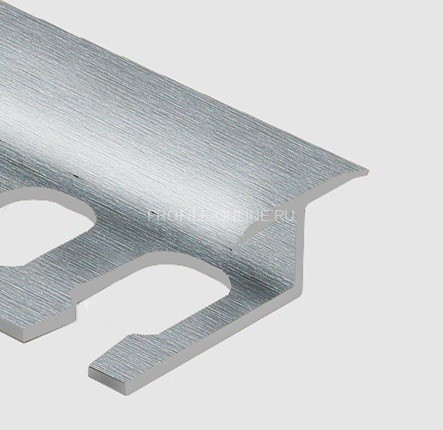 Алюминиевый Т-образный профиль гибкий закладной 14 мм PV43-03 серебро блестящее 2,7 м