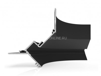 Радиусный элемент на внешний угол D005 R50 мм Decaro D005R50 черный