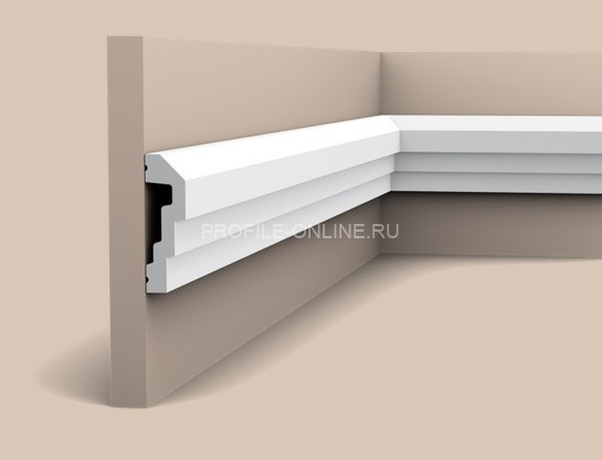 Декоративный гибкий молдинг Orac Decor Purotouch P7070F белый полиуретановый 74х22 мм 200 см