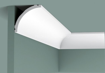 Гибкий потолочный плинтус Orac Decor Purotouch C240F белого цвета из полиуретана 80х80 мм 200 см