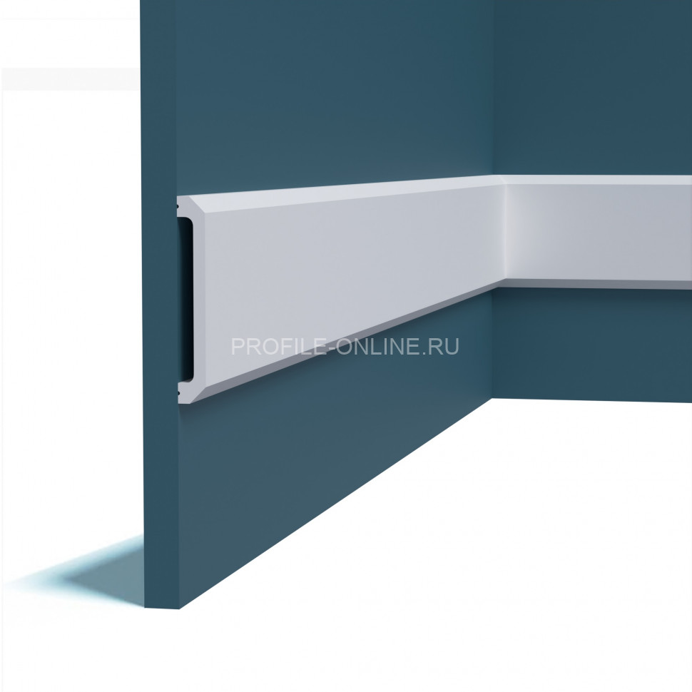 Декоративный молдинг Перфект Плюс P214-2800 белого цвета из ударопрочного полимера 14х100 мм 280 см