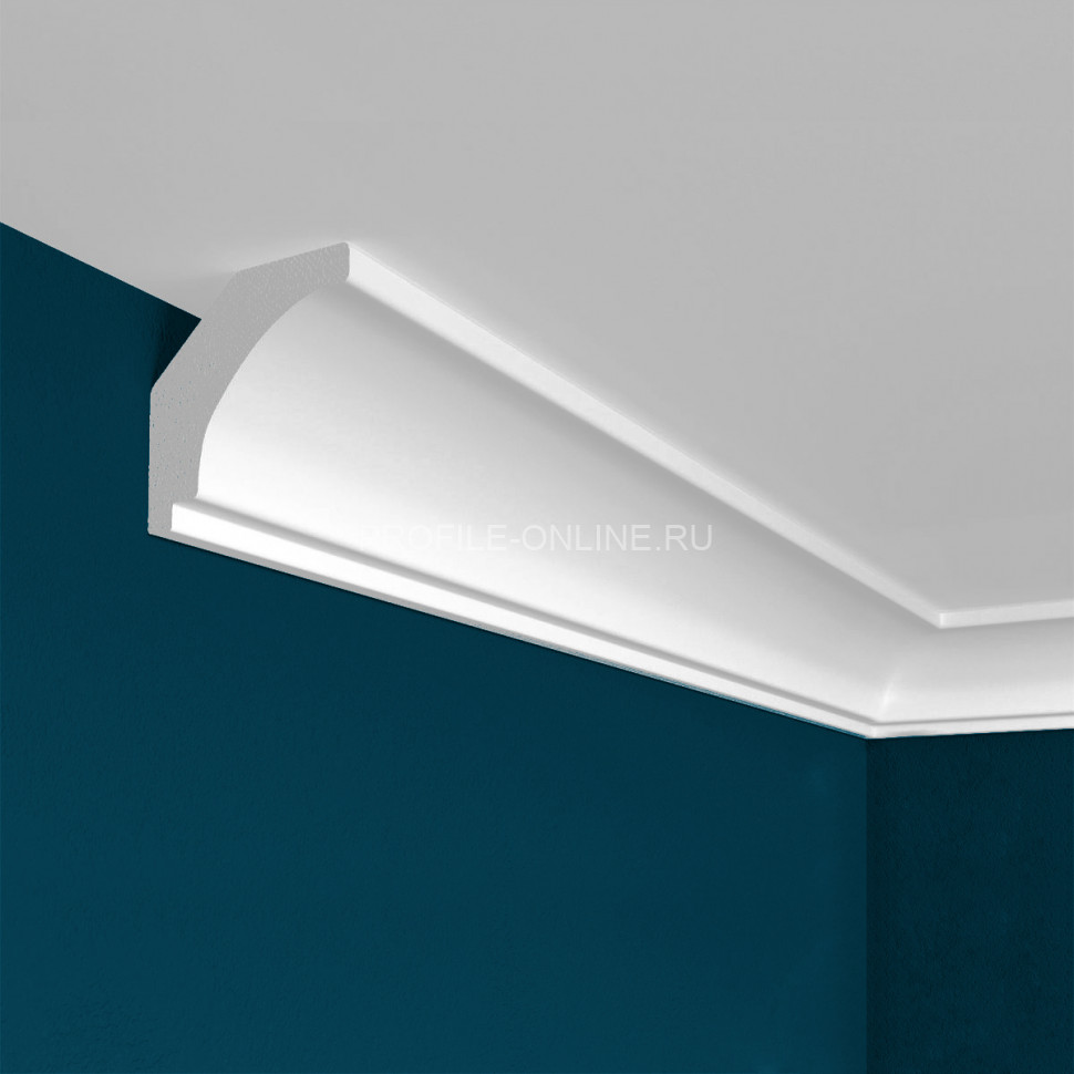 Потолочный плинтус Перфект Плюс P37 30 мм 200 см белый из ударопрочного полимера