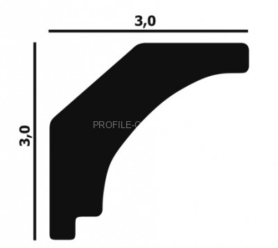 Потолочный плинтус Перфект Плюс P37 30 мм 200 см белый из ударопрочного полимера