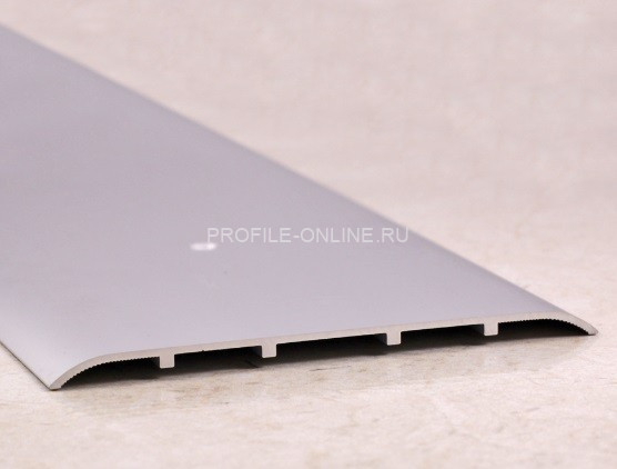 Одноуровневый порог алюминиевый 100 мм ПО-100 серебро матовое 2,7 м