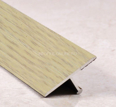 Т-профиль алюминиевый ламинированный 26 мм ПТ-26 202 Дуб беленый 2,7 м