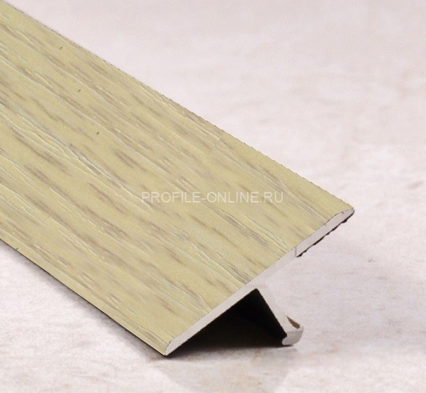 Т-профиль алюминиевый ламинированный 26 мм ПТ-26 202 Дуб беленый 2,7 м